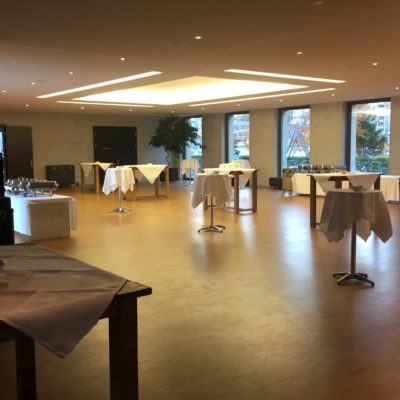 Foyer Vorbereitung Anlass im gate27 in Winterthur