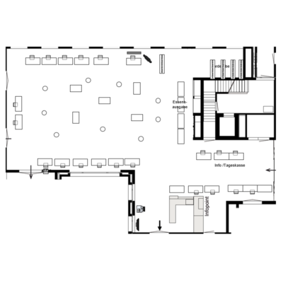 Foyer Raumplan im gate27 in Winterthur